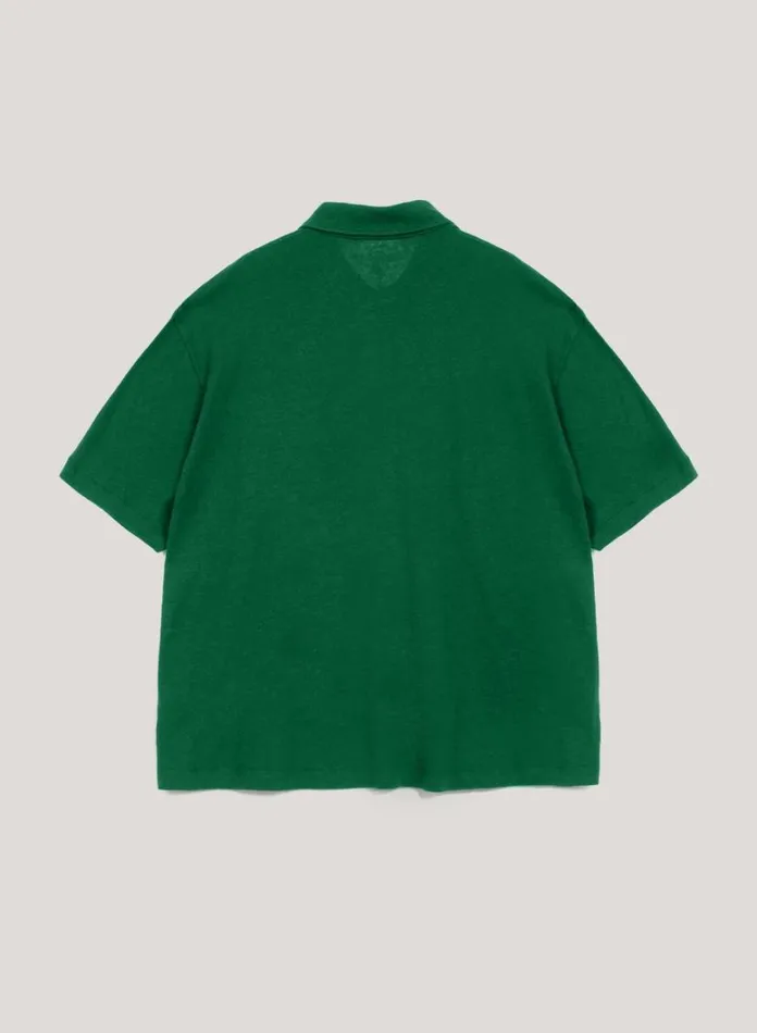 Mens TShirts YMC Ivy Polo T Shirt Green