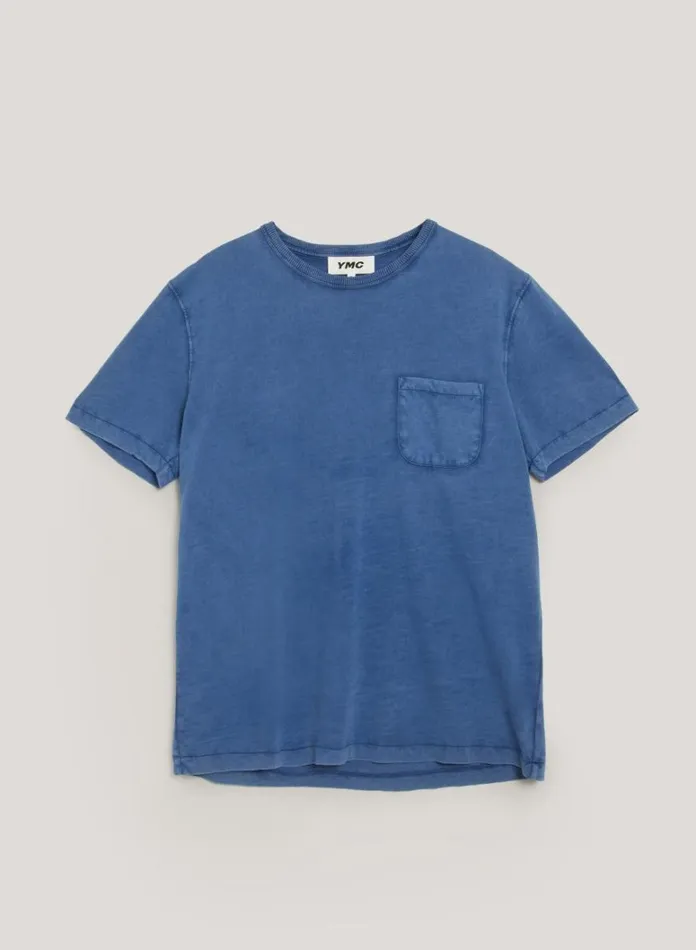 Mens TShirts YMC Wild Ones Pocket T Shirt Blue