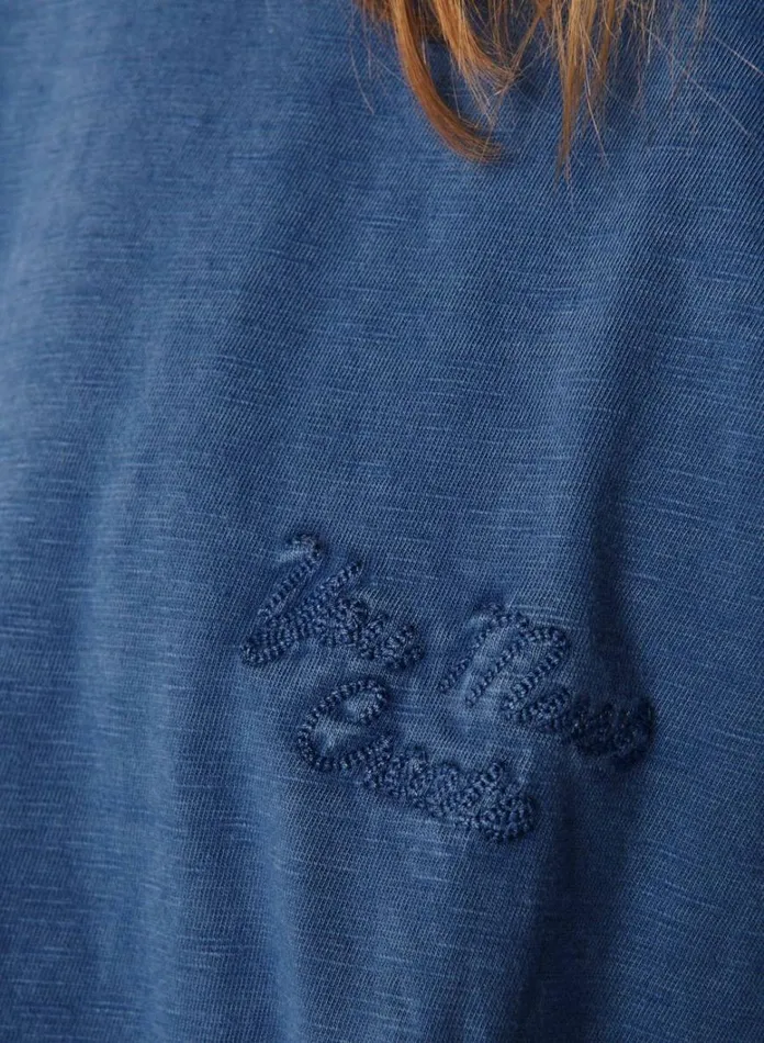 Mens TShirts YMC Zephyr T Shirt Blue