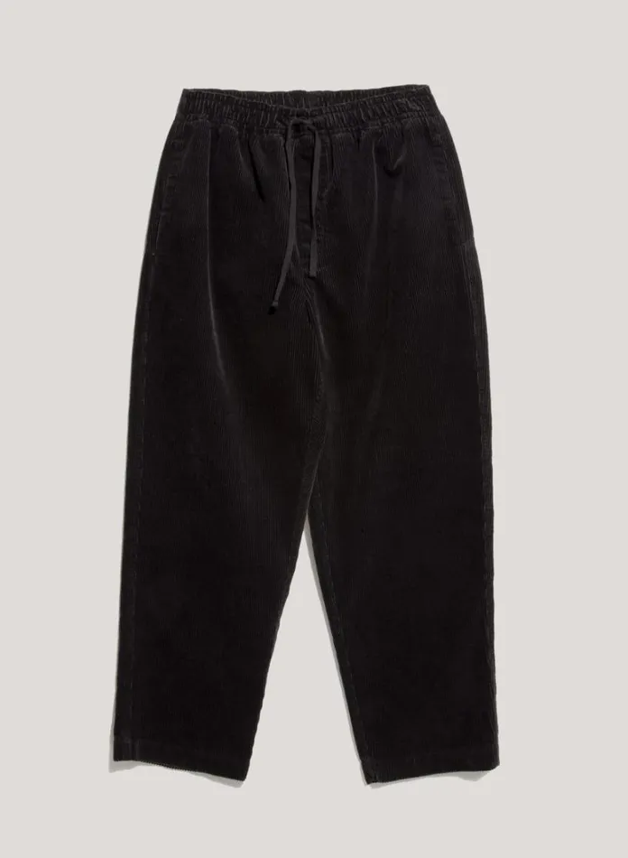 Mens Trousers YMC Alva Corduroy Skate Trouser Black