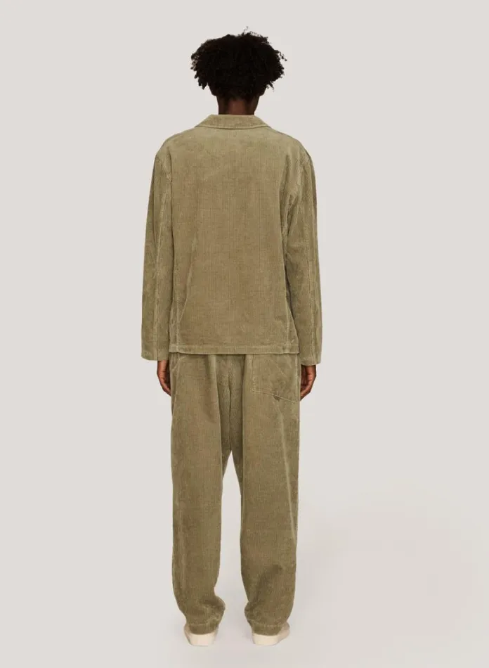Mens Trousers YMC Alva Corduroy Skate Trouser Olive