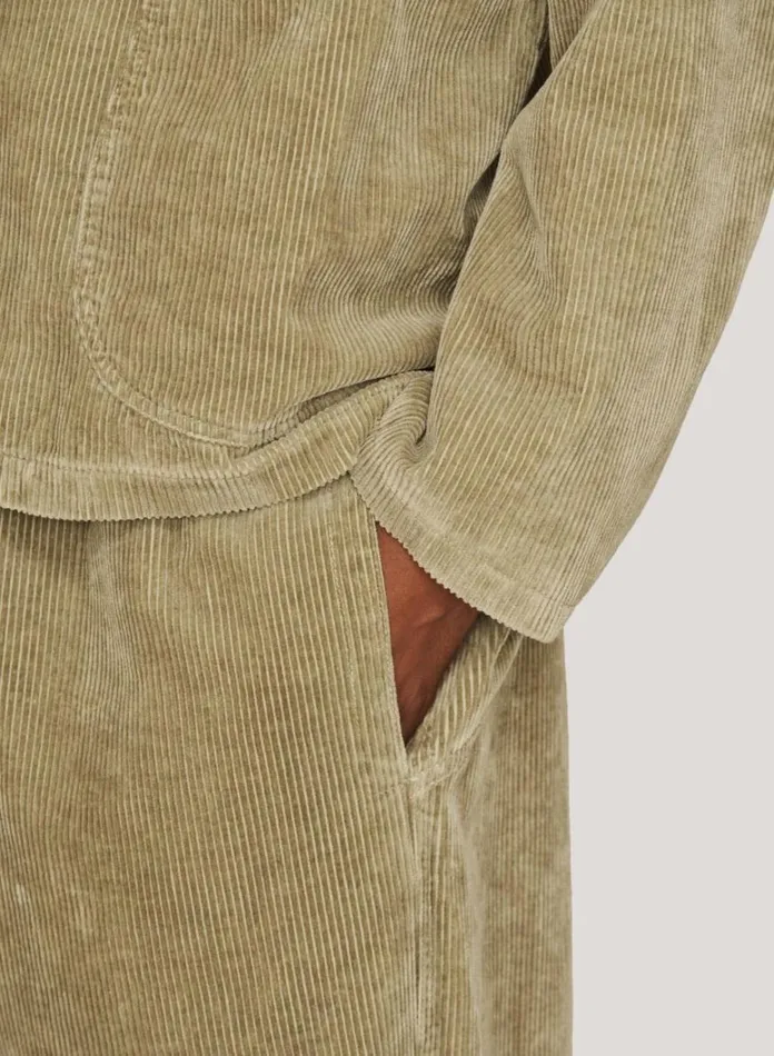 Mens Trousers YMC Alva Corduroy Skate Trouser Olive