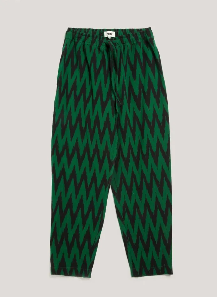 Mens Trousers YMC Alva Skate Trouser Green Multi