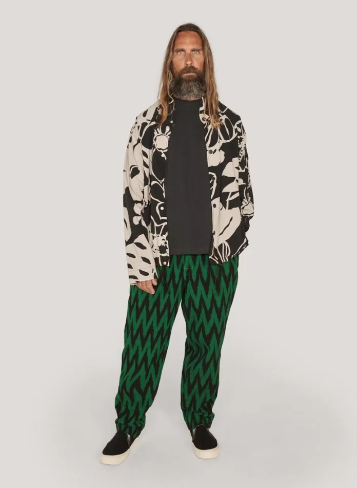 Mens Trousers YMC Alva Skate Trouser Green Multi