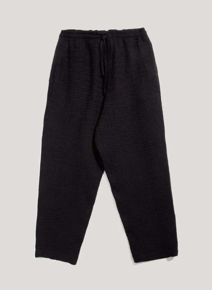 Mens Trousers YMC Alva Textured Skate Trouser Black