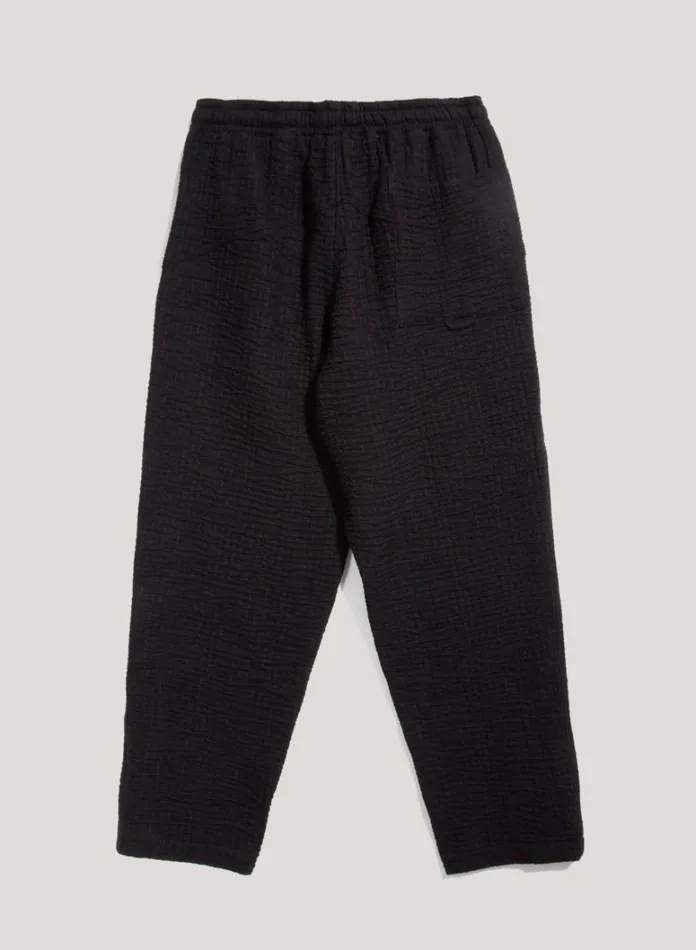 Mens Trousers YMC Alva Textured Skate Trouser Black