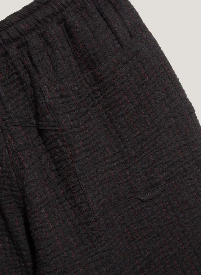 Mens Trousers YMC Alva Textured Skate Trouser Black