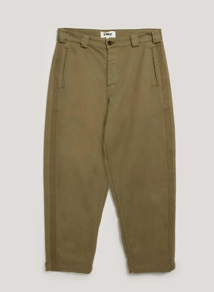Mens Trousers YMC Babe Ruth Baseball Trouser Olive