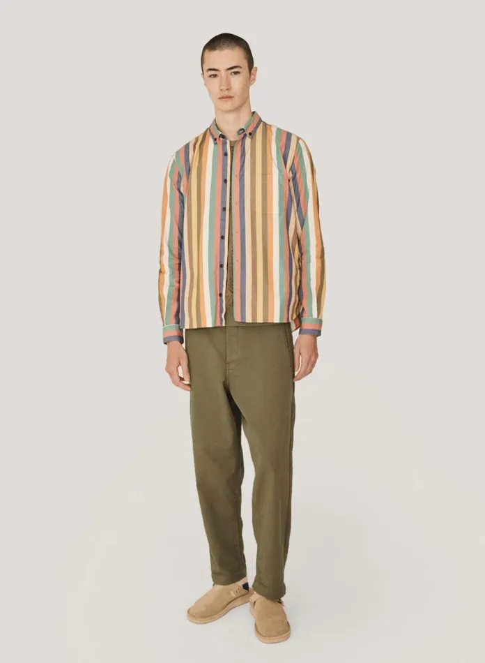 Mens Trousers YMC Babe Ruth Baseball Trouser Olive