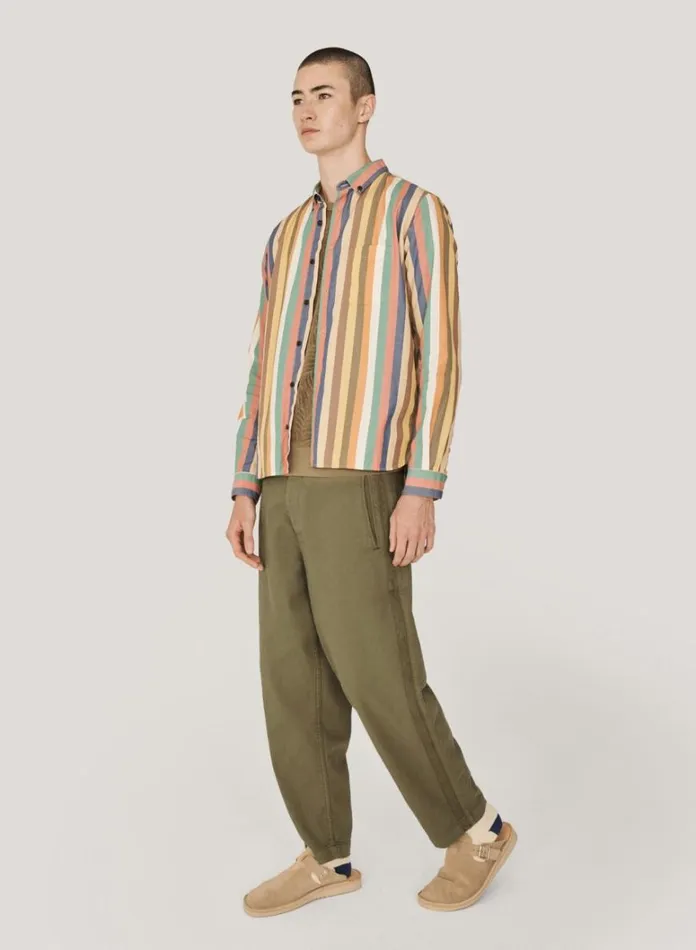 Mens Trousers YMC Babe Ruth Baseball Trouser Olive