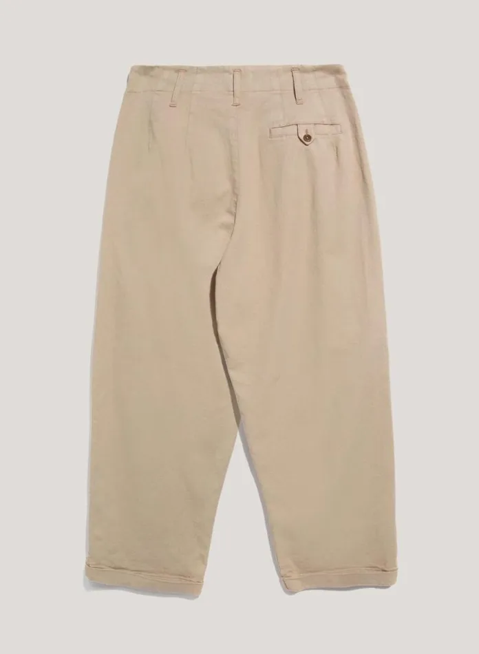 Mens Trousers YMC Creole Peg Cotton Twill Trousers Stone