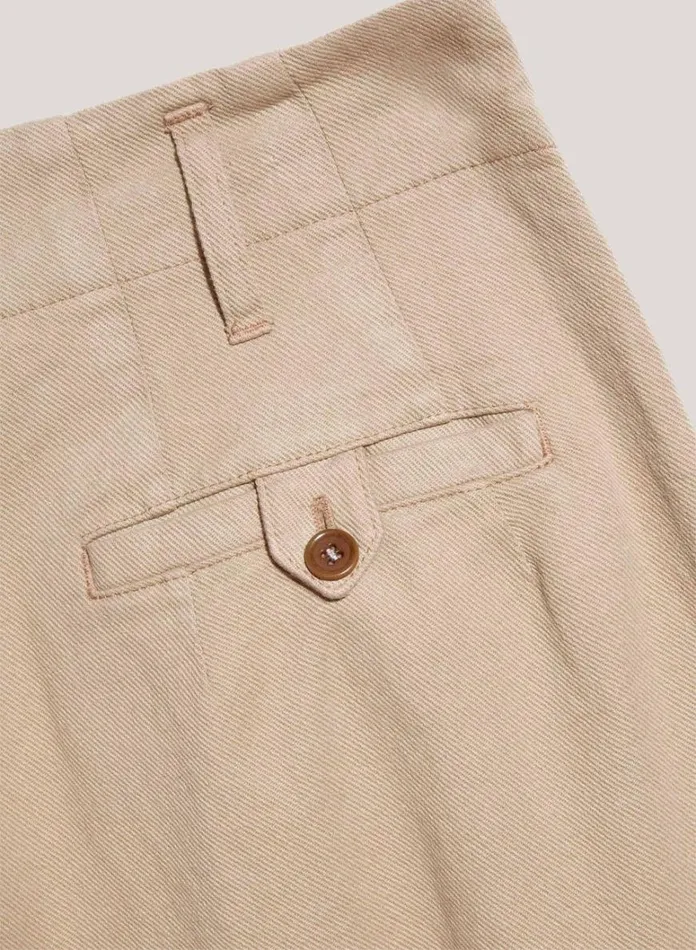 Mens Trousers YMC Creole Peg Cotton Twill Trousers Stone