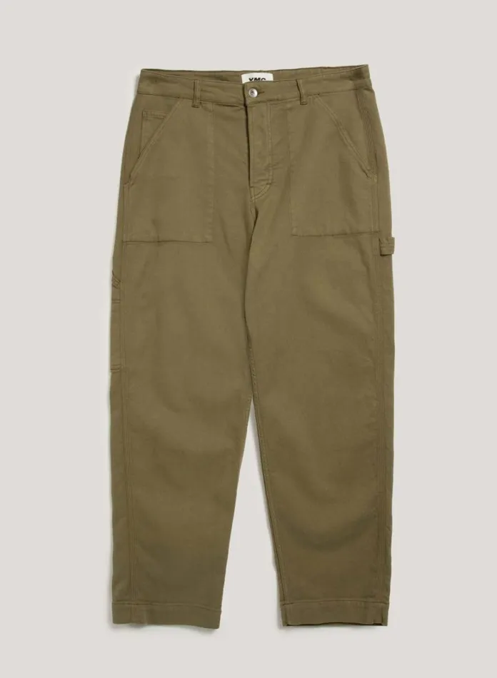 Mens Trousers YMC Painter Trouser Olive