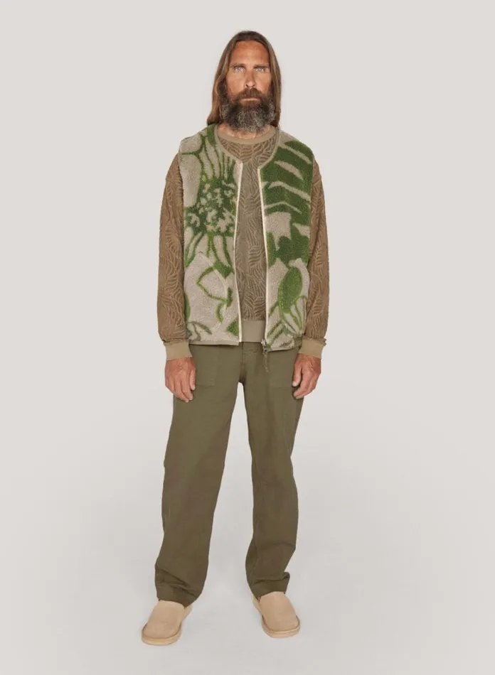 Mens Trousers YMC Painter Trouser Olive