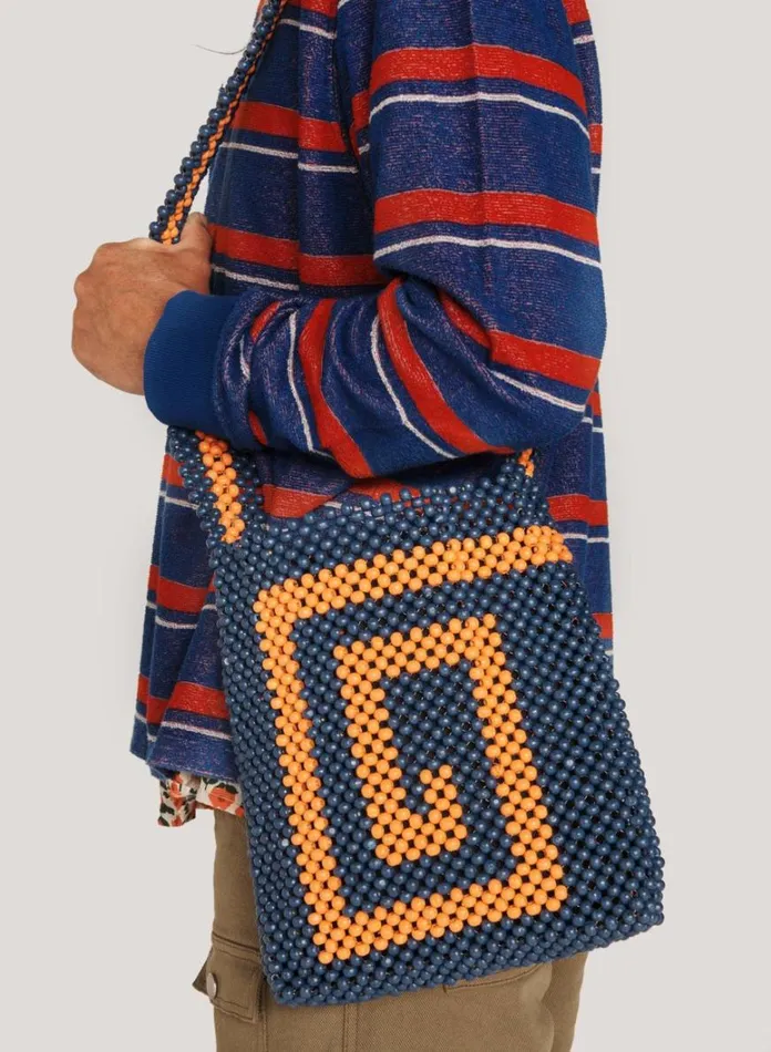 MensWomens Bags and Wallets YMC Pilgrim Bag Blue Multi