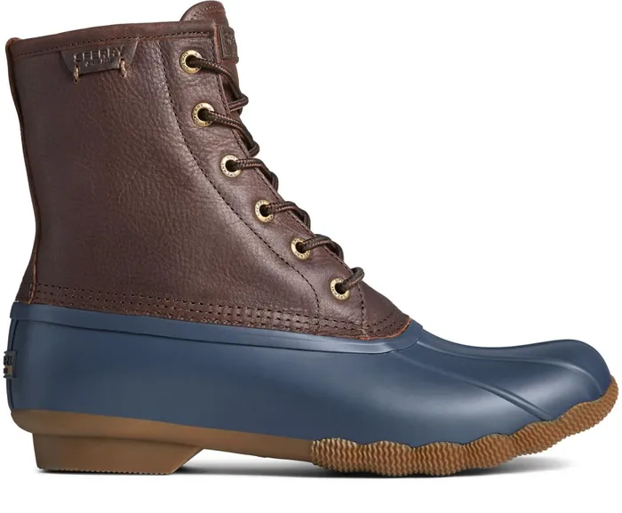 Men Saltwater Duck Boot BrownNavy Sperry Boots