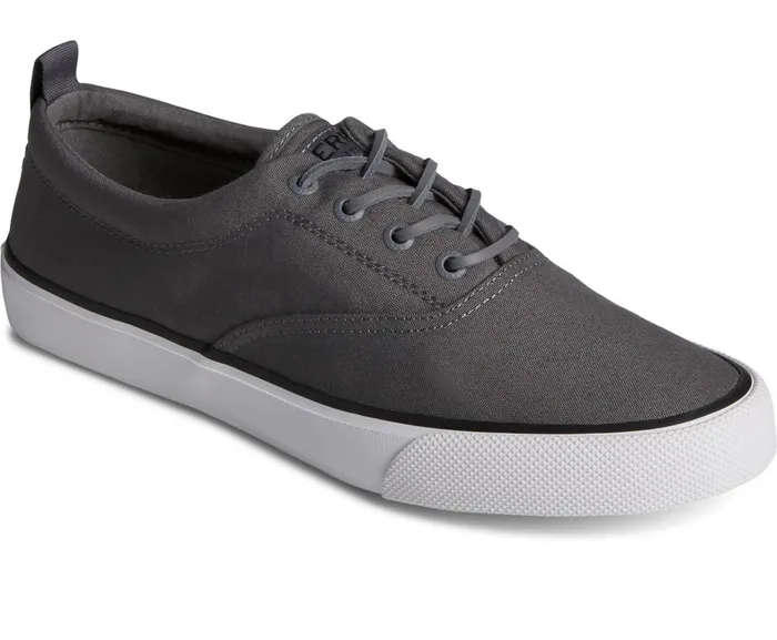 Men SeaCycled Striper II CVO Canvas Sneaker Grey Sperry Sneakers Men SeaCycled Striper II CVO Canvas Sneaker Grey Sperry Sneakers