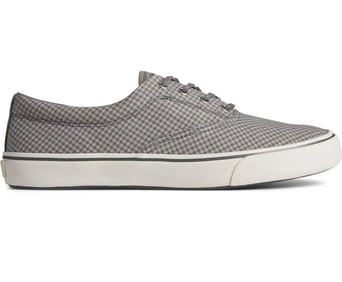 Men SeaCycled Striper II CVO Gingham Sneaker Grey Sperry Sneakers
