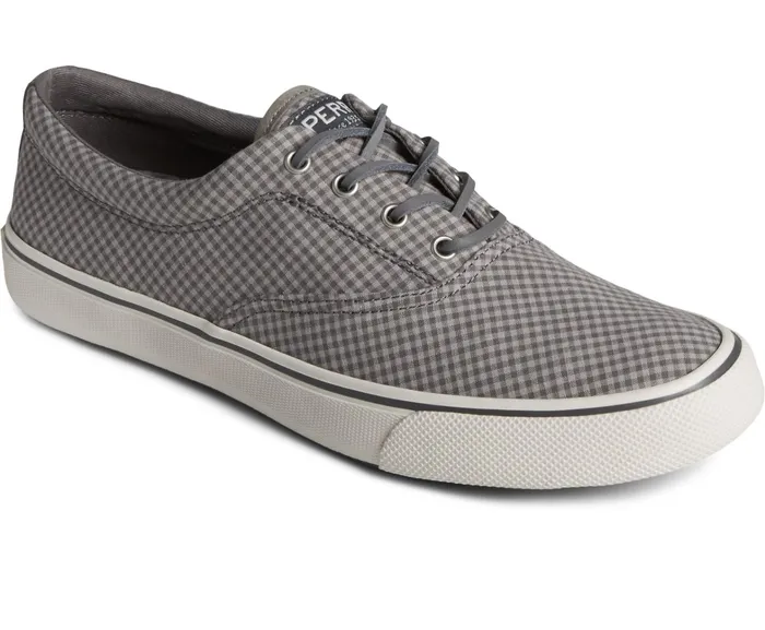 Men SeaCycled Striper II CVO Gingham Sneaker Grey Sperry Sneakers Men SeaCycled Striper II CVO Gingham Sneaker Grey Sperry Sneakers