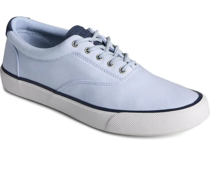 Men SeaCycled Striper II CVO Twill Sneaker Light Blue Sperry Sneakers Men SeaCycled Striper II CVO Twill Sneaker Light Blue Sperry Sneakers