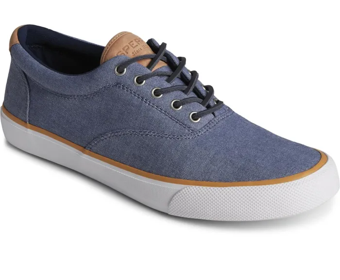 Men SeaCycled Striper II CVO Twill Sneaker Navy Sperry Sneakers Men SeaCycled Striper II CVO Twill Sneaker Navy Sperry Sneakers