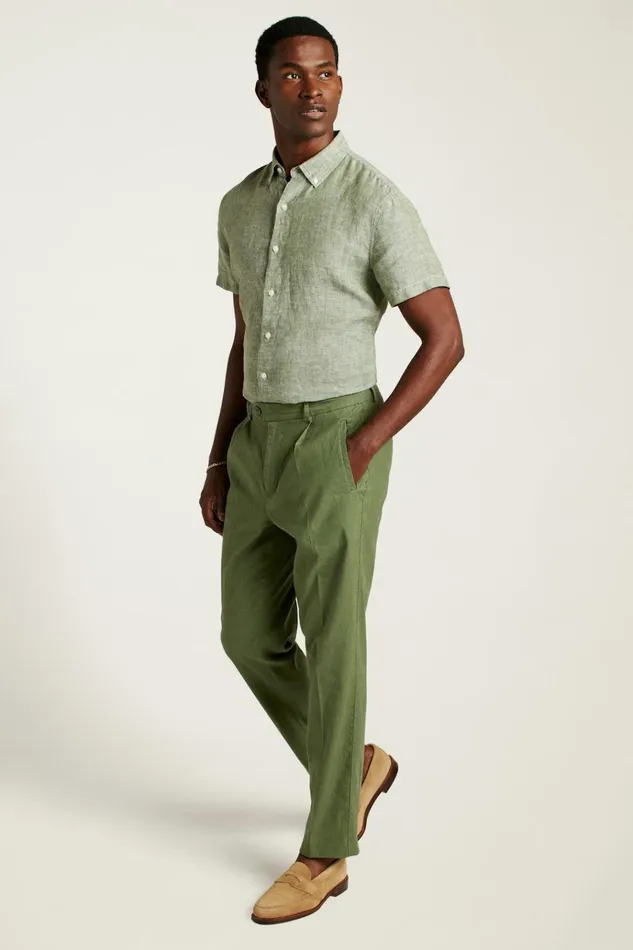 Men Seasonal Pants Bonobos Coastal Linen Pant Green Juice