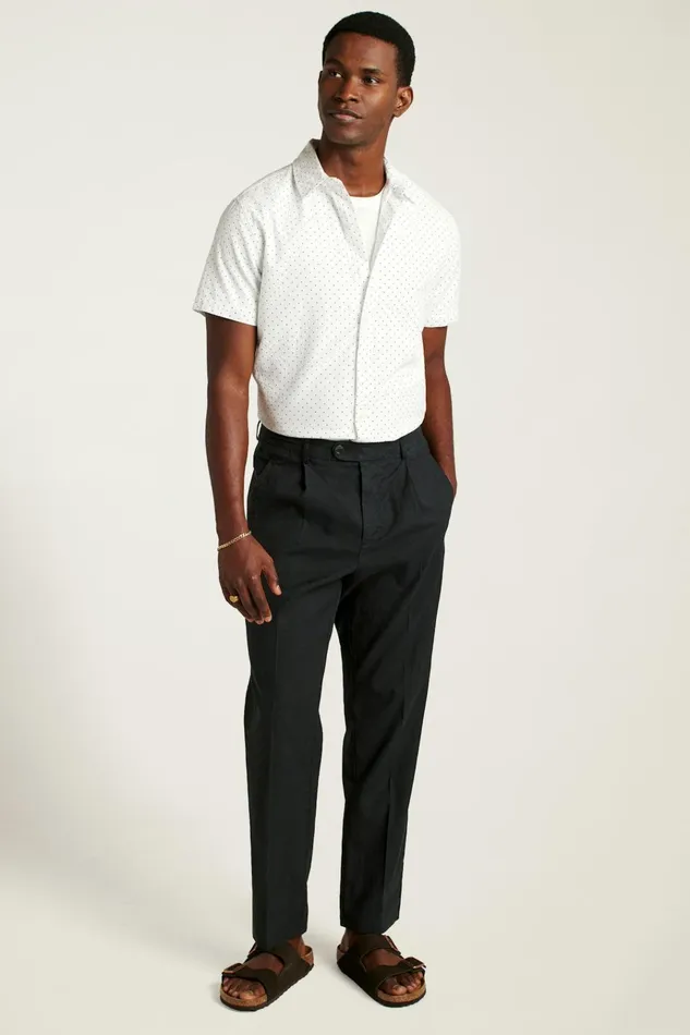 Men Seasonal Pants Bonobos Coastal Linen Pant Jet Black