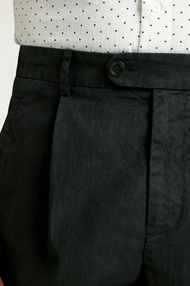 Men Seasonal Pants Bonobos Coastal Linen Pant Jet Black