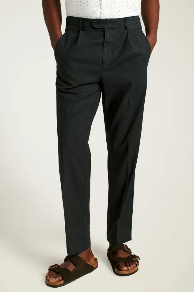 Men Seasonal Pants Bonobos Coastal Linen Pant Jet Black