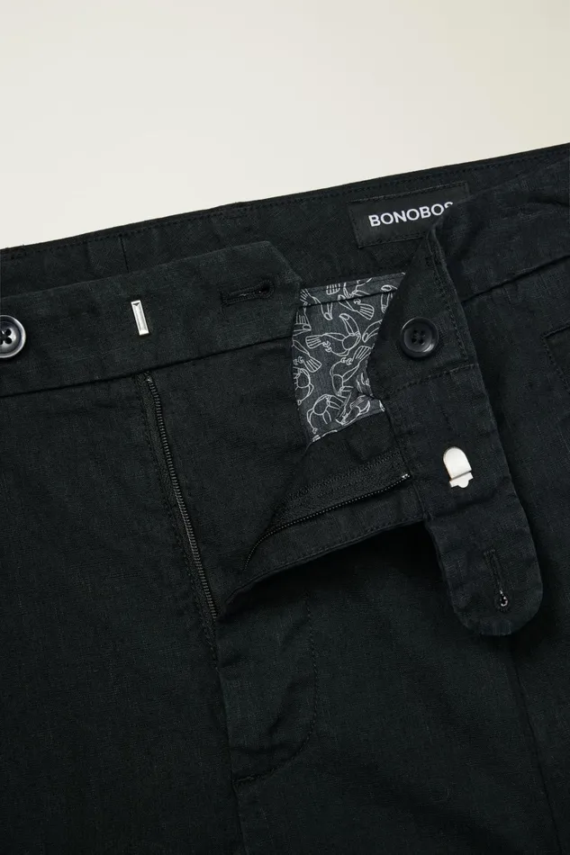 Men Seasonal Pants Bonobos Coastal Linen Pant Jet Black