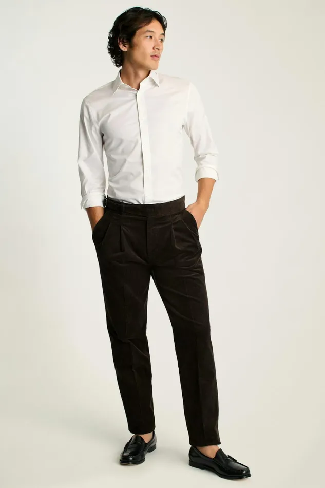 Men Seasonal Pants Bonobos Italian Gurkha Trouser Brown Corduroy