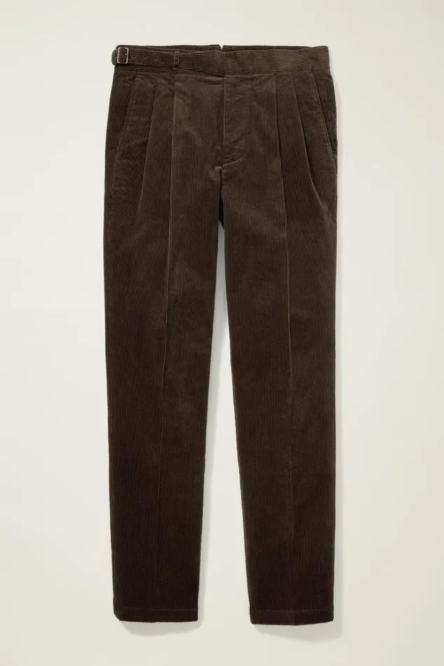 Men Seasonal Pants Bonobos Italian Gurkha Trouser Brown Corduroy
