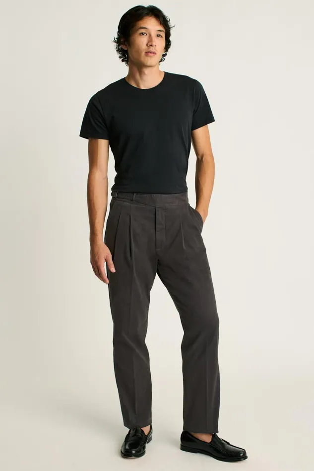 Men Seasonal Pants Bonobos Italian Gurkha Trouser Dark Charcoal Cotton