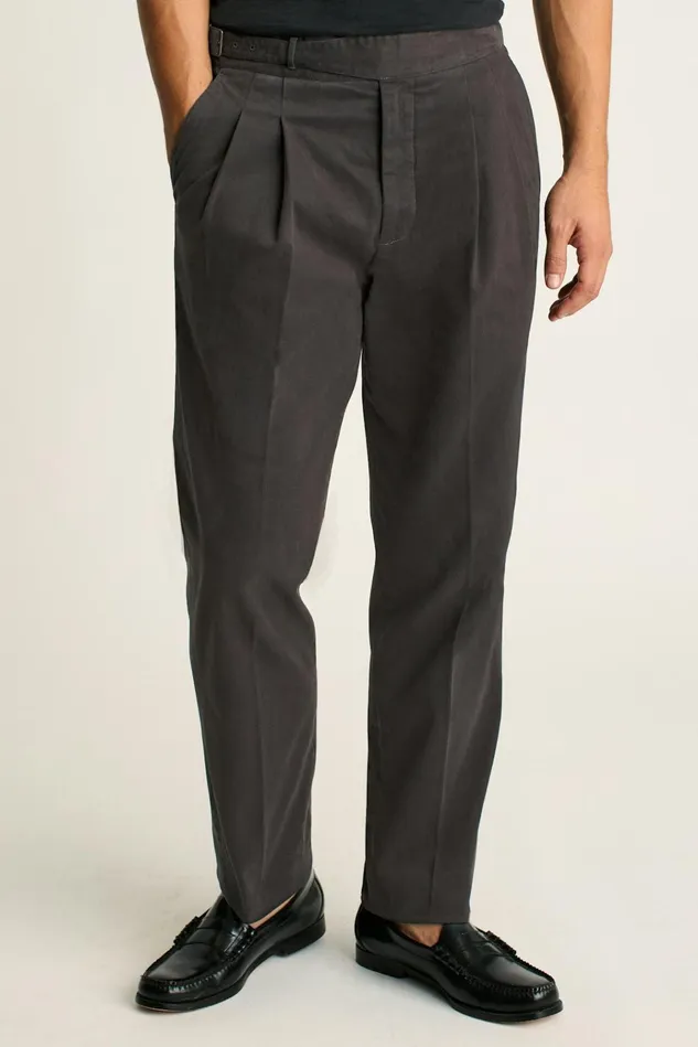 Men Seasonal Pants Bonobos Italian Gurkha Trouser Dark Charcoal Cotton