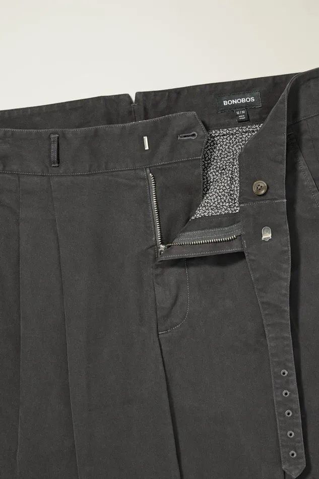 Men Seasonal Pants Bonobos Italian Gurkha Trouser Dark Charcoal Cotton