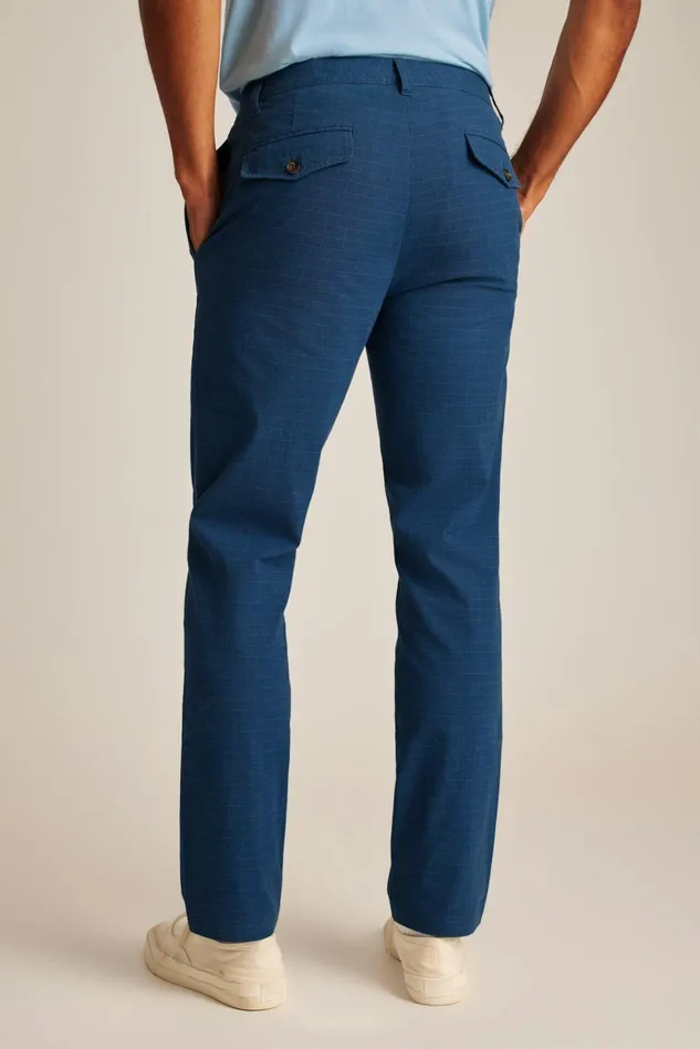 Men Seasonal Pants Bonobos Lightweight Chino Navy Houndstooth Check Yarn Dye