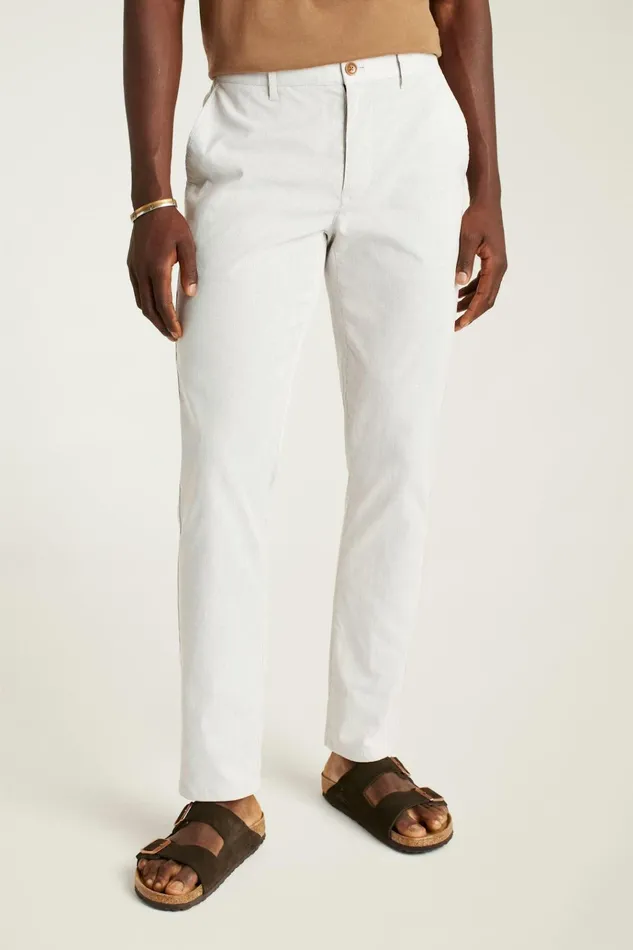 Men Seasonal Pants Bonobos Lightweight Chino Tan White Stripe