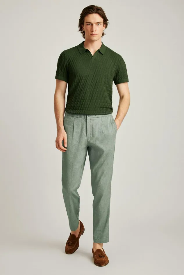 Men Seasonal Pants Bonobos Linen Blend Boardwalk Pant Deep Sage