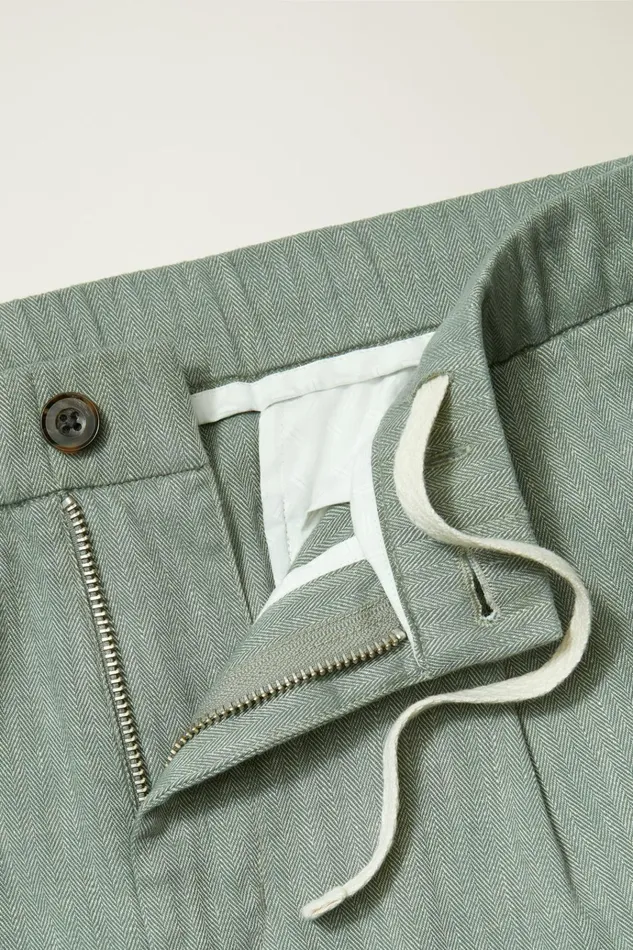 Men Seasonal Pants Bonobos Linen Blend Boardwalk Pant Deep Sage