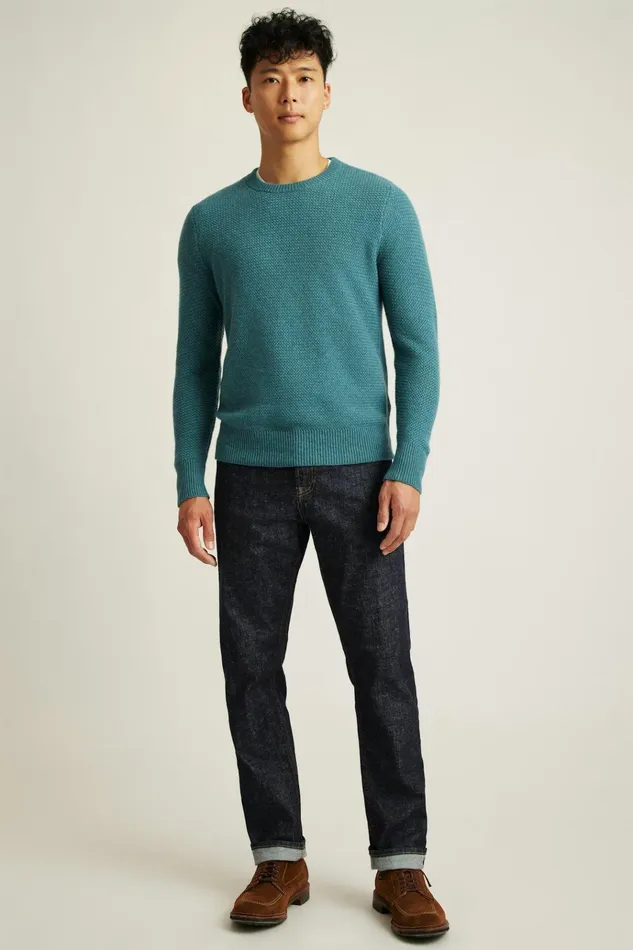 Men Seasonal Sweaters Bonobos Cashmere Crew Neck Sweater Aqua