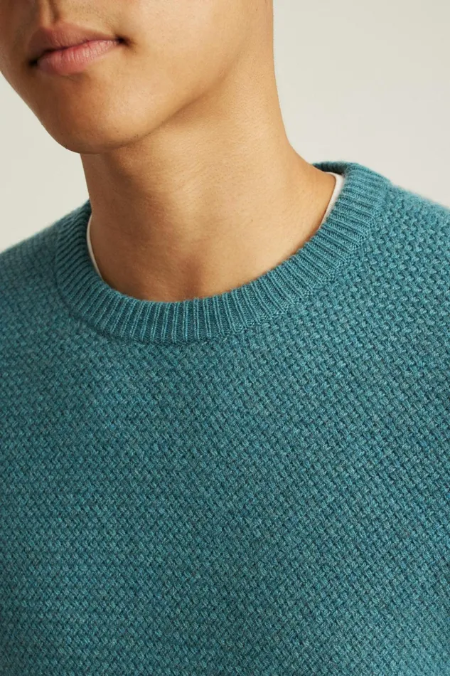 Men Seasonal Sweaters Bonobos Cashmere Crew Neck Sweater Aqua