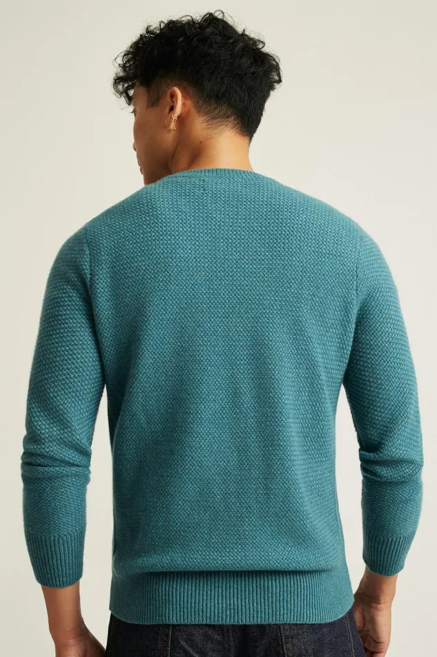 Men Seasonal Sweaters Bonobos Cashmere Crew Neck Sweater Aqua