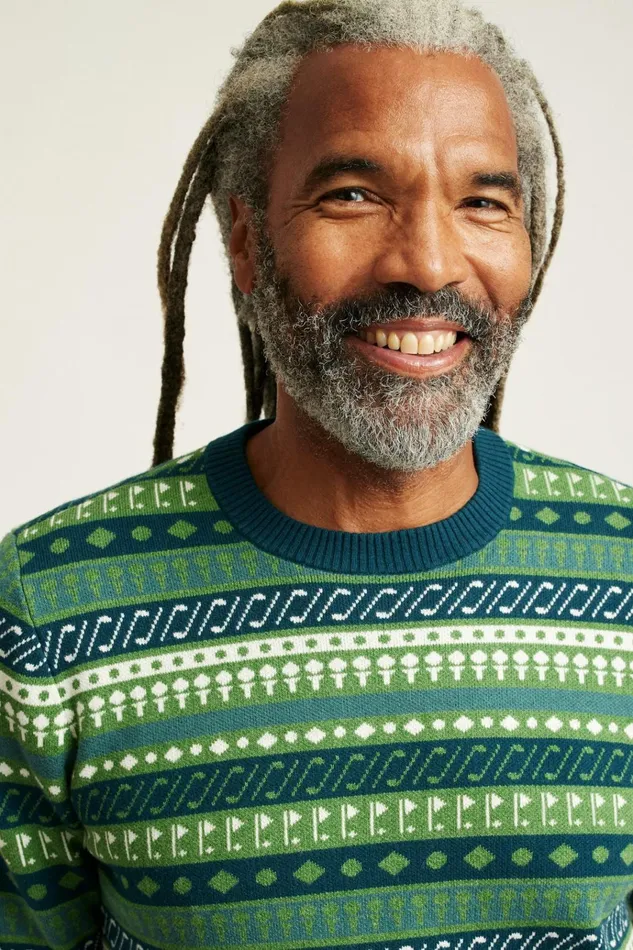 Men Seasonal Sweaters Bonobos Cotton Cashmere Golf Sweater Green Fair Isle
