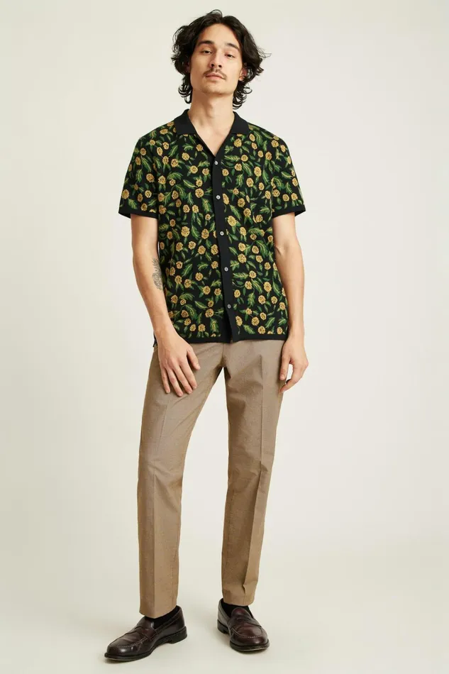 Men Seasonal Sweaters Bonobos Hudson Cabana Sweater Polo Black Dandelion Cotton Men Seasonal Sweaters Bonobos Hudson Cabana Sweater Polo Black Dandelion Cotton