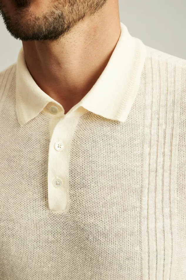 Men Seasonal Sweaters Bonobos Hudson Italian Sweater Polo White Linen