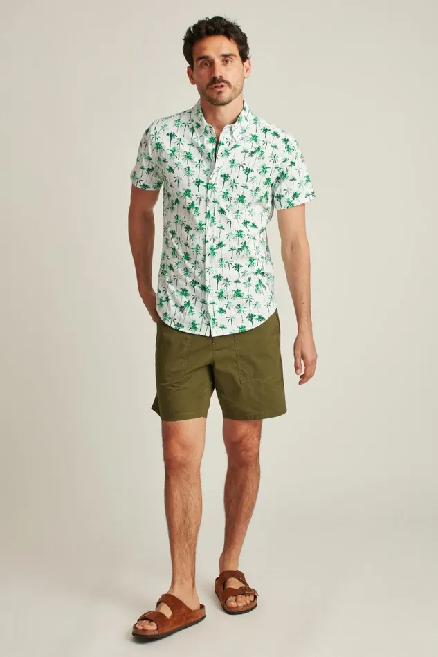 Men Short Sleeve Shirts Bonobos Jersey Riviera Shirt Breezy Palms
