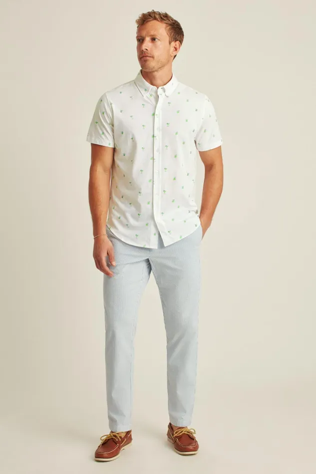 Men Short Sleeve Shirts Bonobos Jersey Riviera Shirt Drink To That