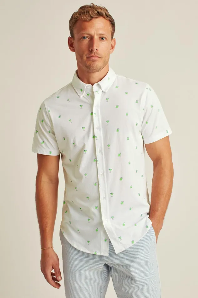 Men Short Sleeve Shirts Bonobos Jersey Riviera Shirt Drink To That