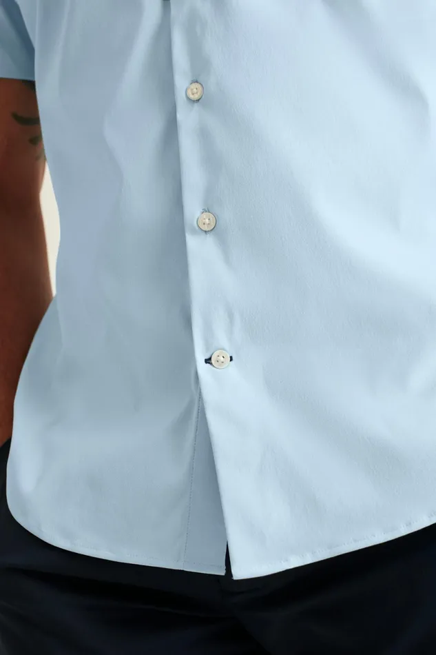 Men Short Sleeve Shirts Bonobos Tech Short Sleeve Shirt Blue