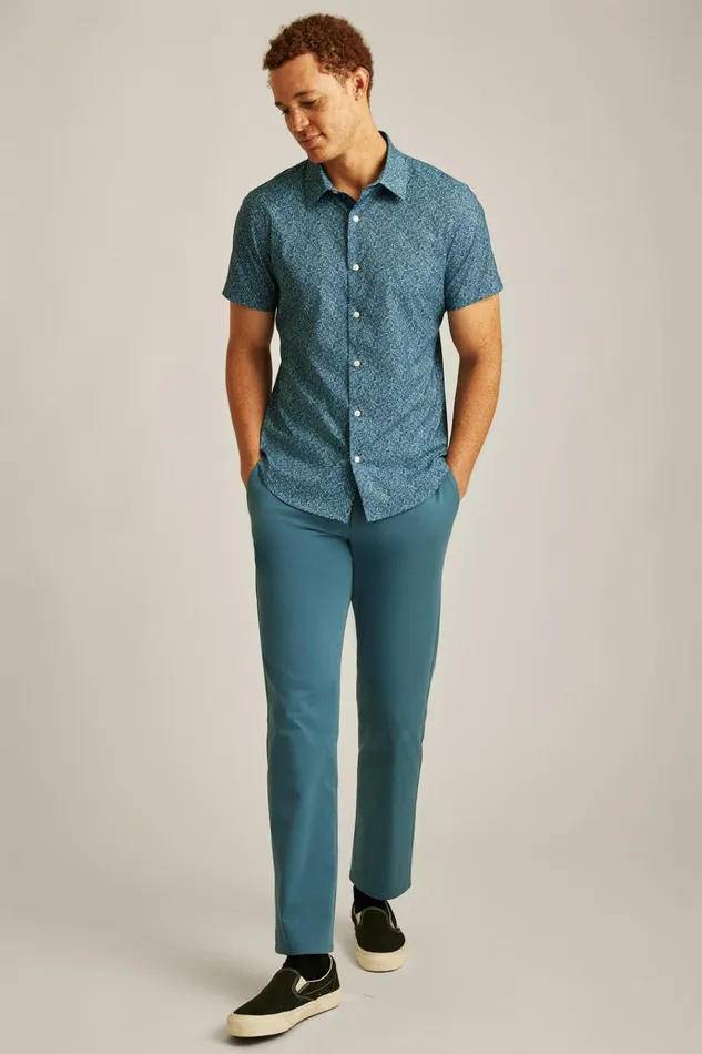 Men Short Sleeve Shirts Bonobos Tech Short Sleeve Shirt Blue Doodle Floral Men Short Sleeve Shirts Bonobos Tech Short Sleeve Shirt Blue Doodle Floral